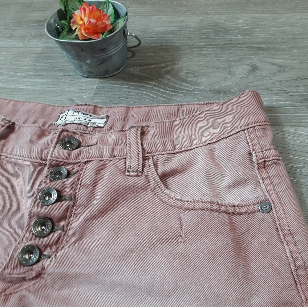 Free People Denim distressed shorts